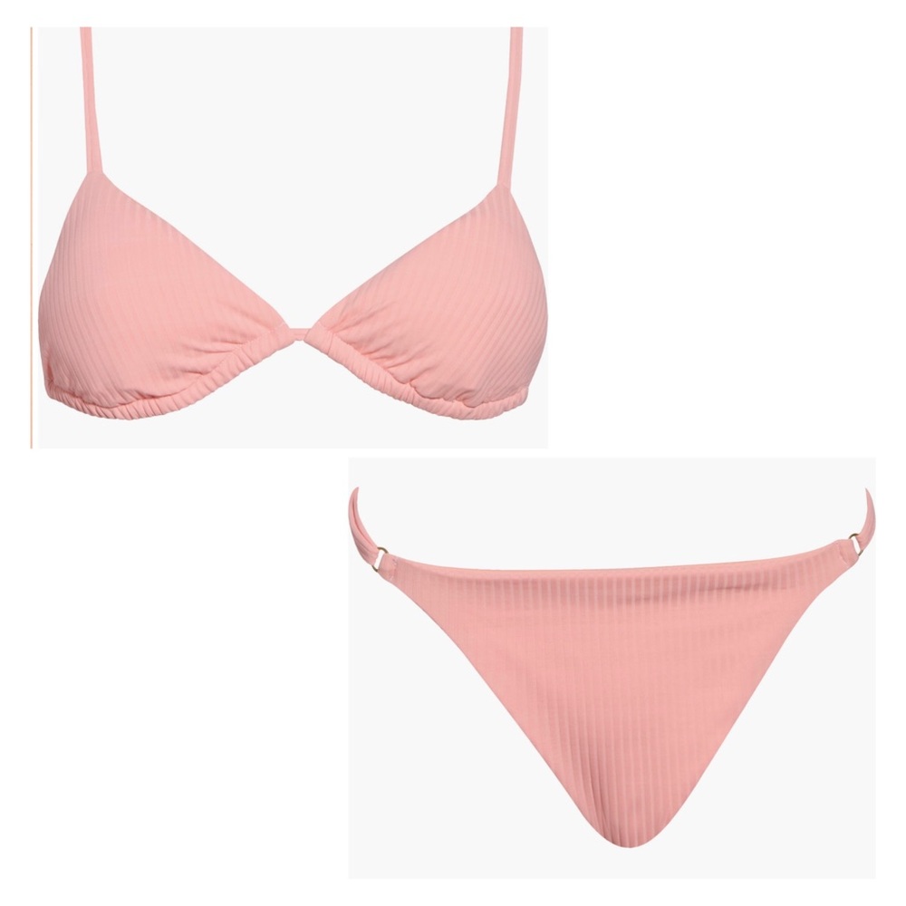 NWT Vitamin A Pink Coral Bikini Top and Bottoms Size Large - Picture 8 of 10